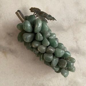 Vintage smaller cluster of jade tumbled smooth stones Brazil 70s